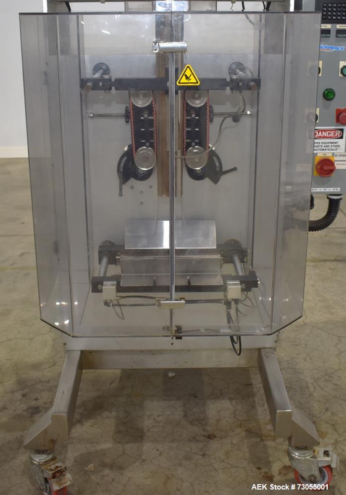 Used- WeighPack Systems Model Vertek 1150 Vertical Form and Fill Machine with 10 Head RadPAk Moderl RW10-C Combination Scale...
